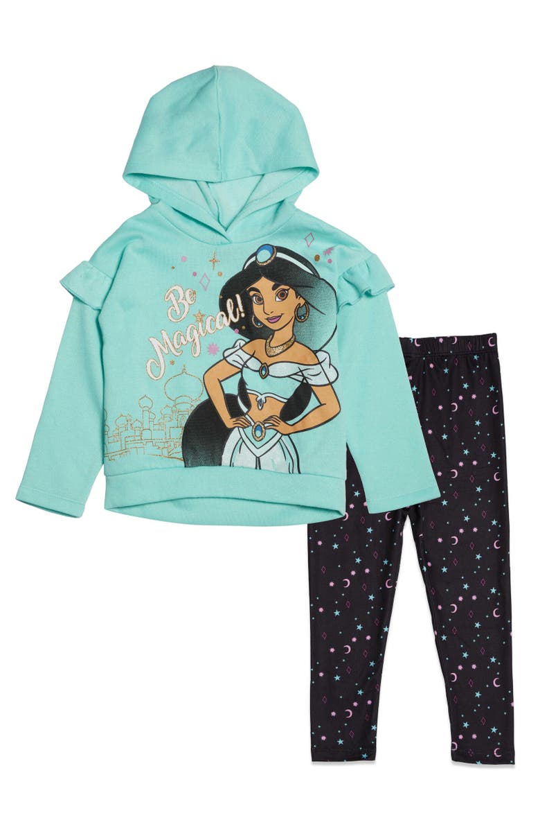 Disney Princess Hoodie & Leggings Set, Main, color, Princess Jasmine Blue Blue