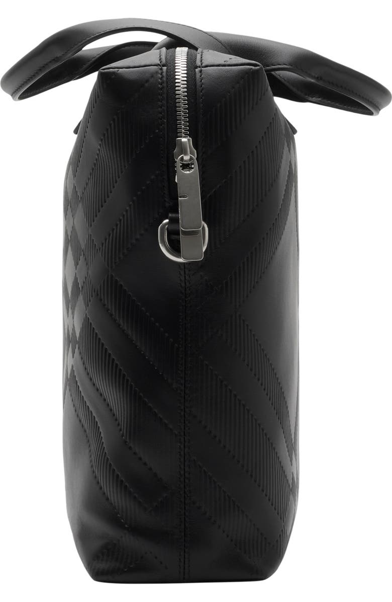 Burberry Embossed Check Briefcase, Alternate, color, Black