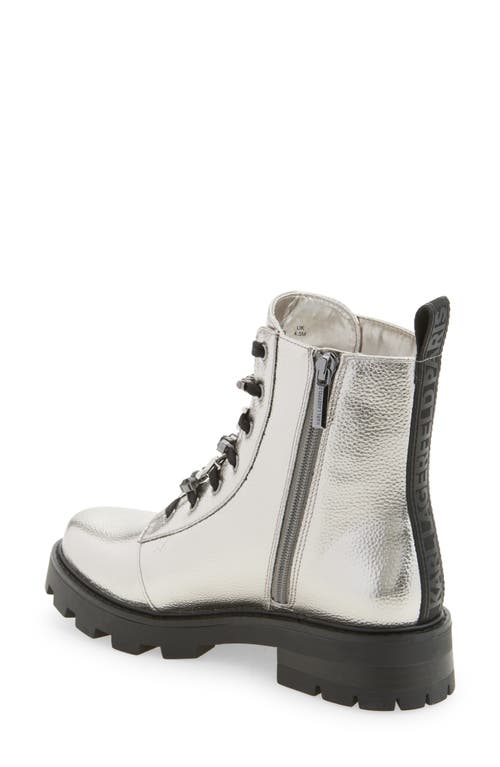 Karl Lagerfeld Paris Mela Lug Sole Boot In Gray