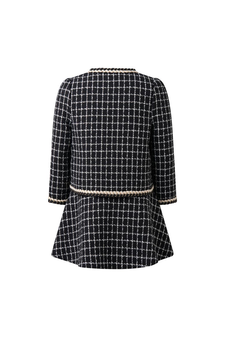 Check Tweed Jacket & Skirt Set, Alternate, color, Black