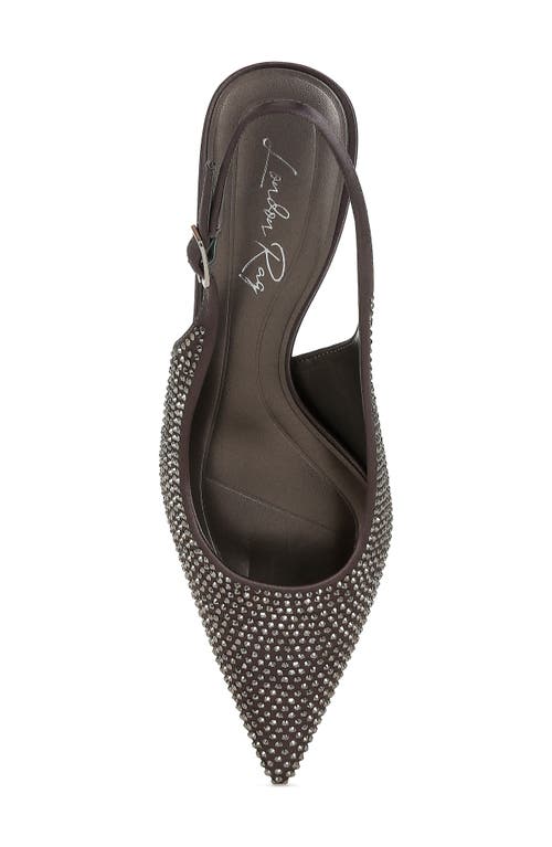 London Rag Amashi Rhinestone Kitten Heel Slingback Pump In Pewter