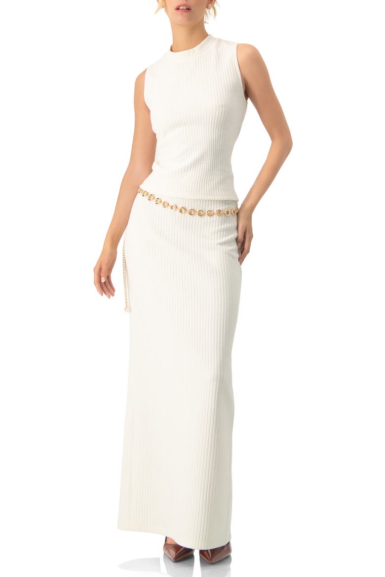 Sleeveless Ribbed Crop Top, Alternate, color, Natural