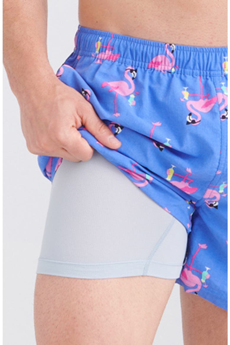 Go Coastal 2-in-1 Volley Swim Shorts, Alternate, color, FLOCKTAIL HOUR-SPORT BLUE