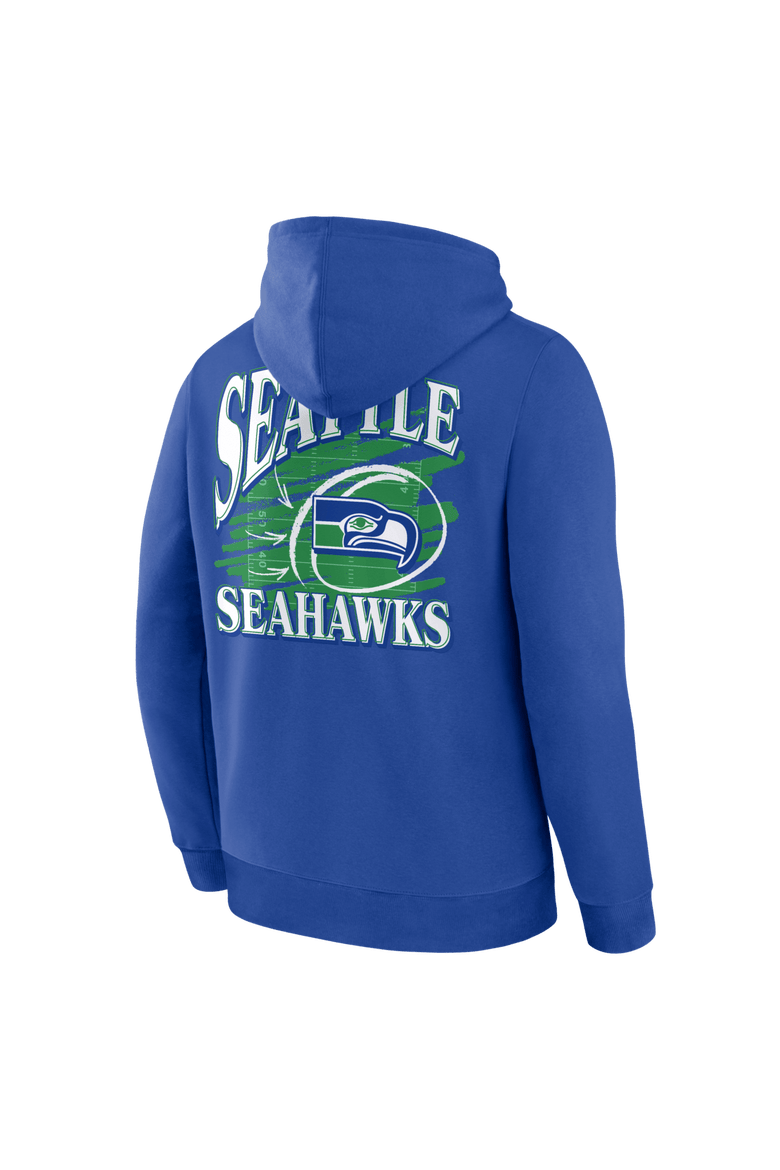 Men's Fanatics Royal Seattle Seahawks Classic Scribble Legacy Fleece Hoodie, Alternate, color, Royal