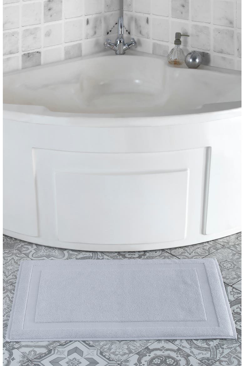Solid Signature Cotton Bath Mat, Alternate, color, SILVER