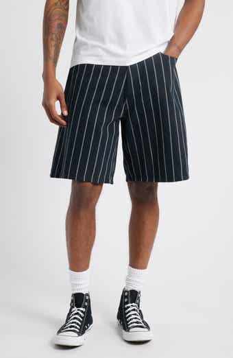 Obey Stripe Baggy Denim Shorts