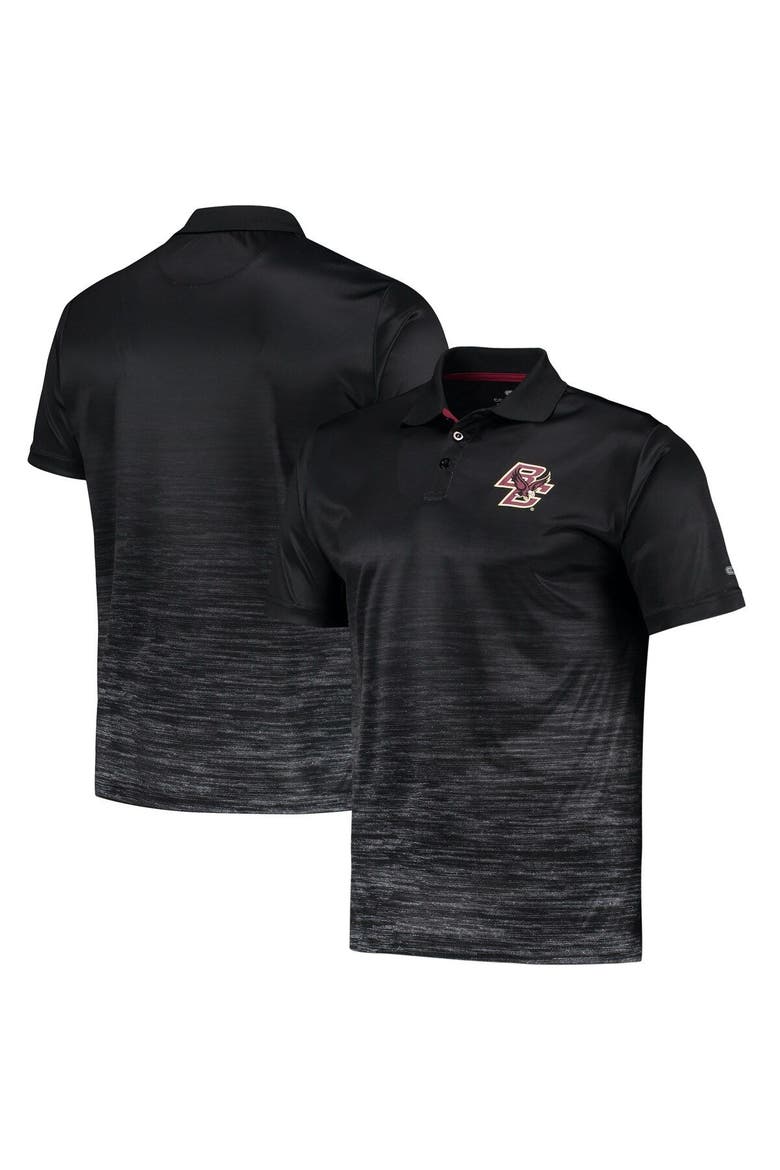 Men's Colosseum Black Boston College Eagles Marshall Polo, Main, color, Black