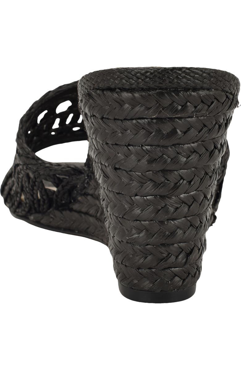 Nine West Nimaa Wedge Sandal, Alternate, color, Black