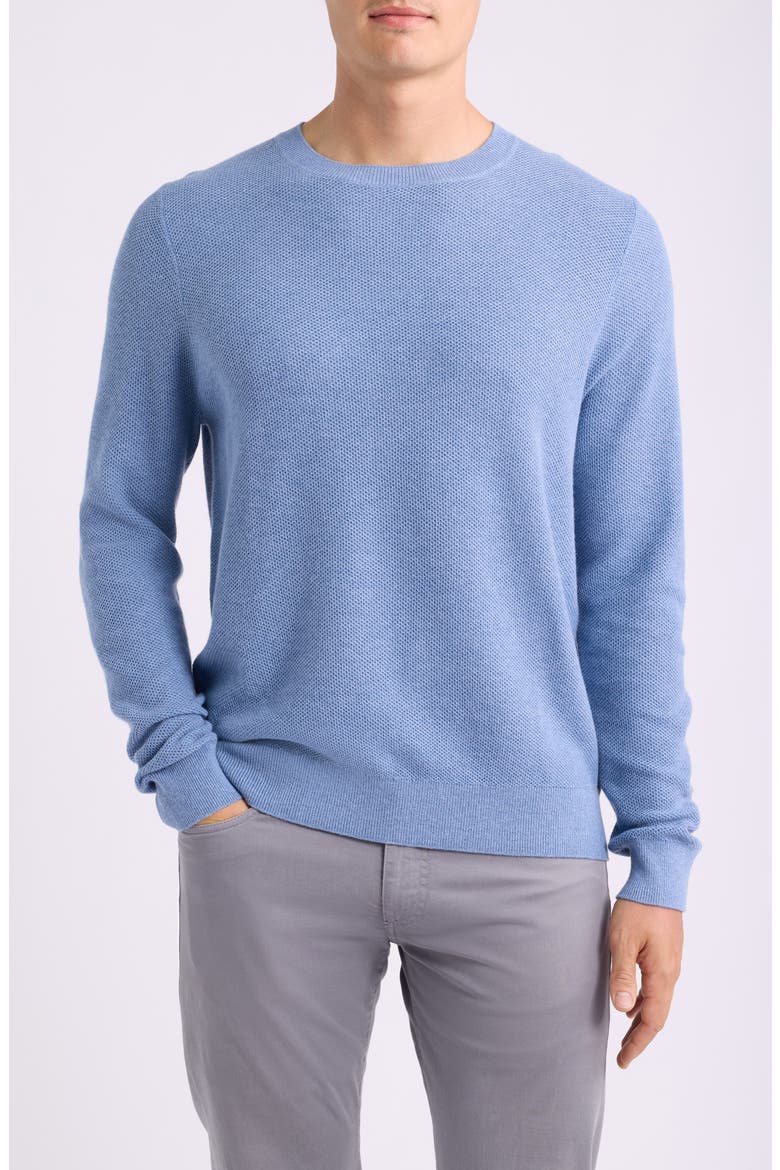 Cotton & Cashmere Sweater, Main, color, BLUE RIVIERA HEATHER