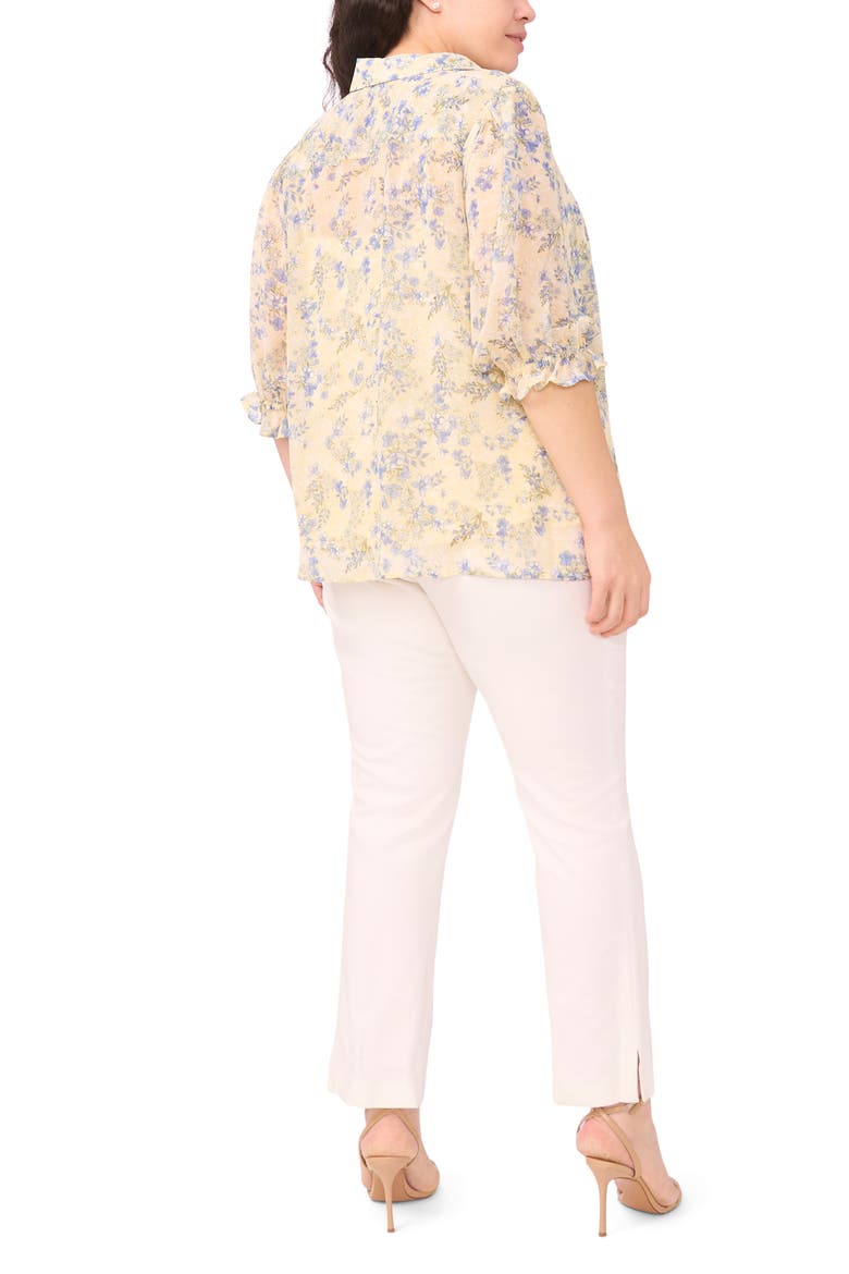 Floral Print Shirt, Alternate, color, PASTEL YELLOW