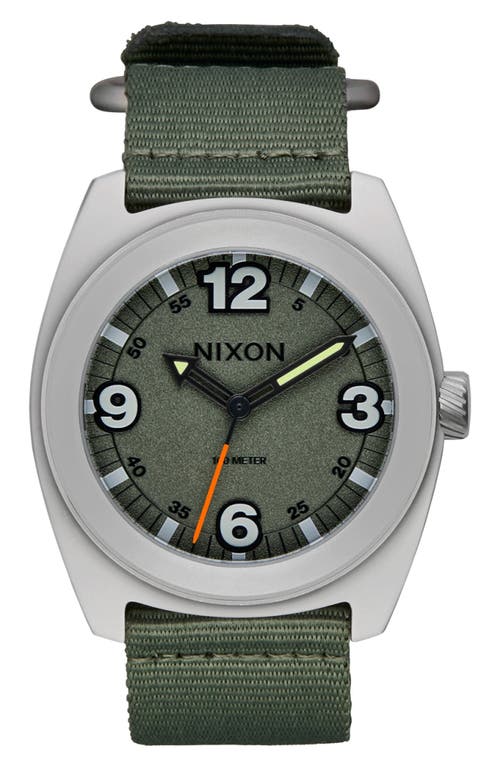 Nixon Clutch Webbing Strap Watch, 42mm In Green