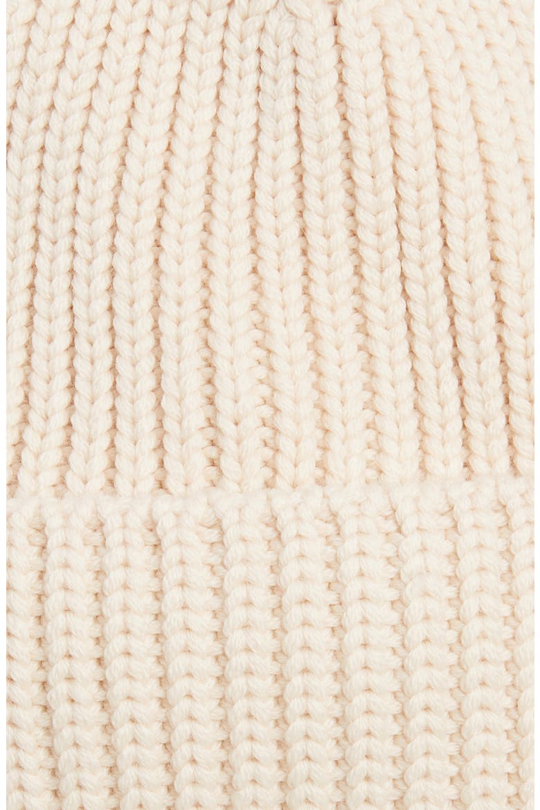 Cassandre Patch Wool Beanie, Alternate, color, OFF WHITE