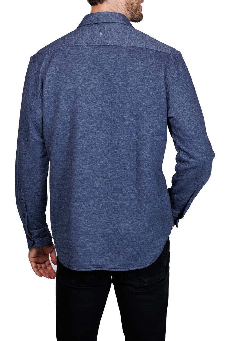 Diamond Quilted Shirt Jacket, Alternate, color, DENIM