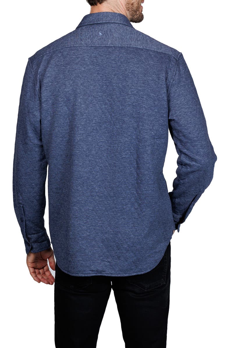 TailorByrd Diamond Quilted Shirt Jacket, Alternate, color, Denim