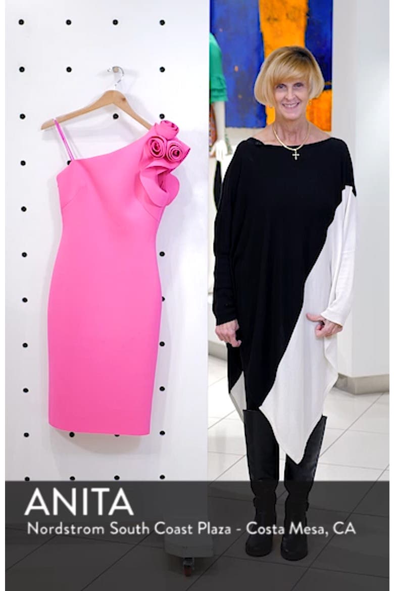 One-Shoulder Sheath Cocktail Dress video