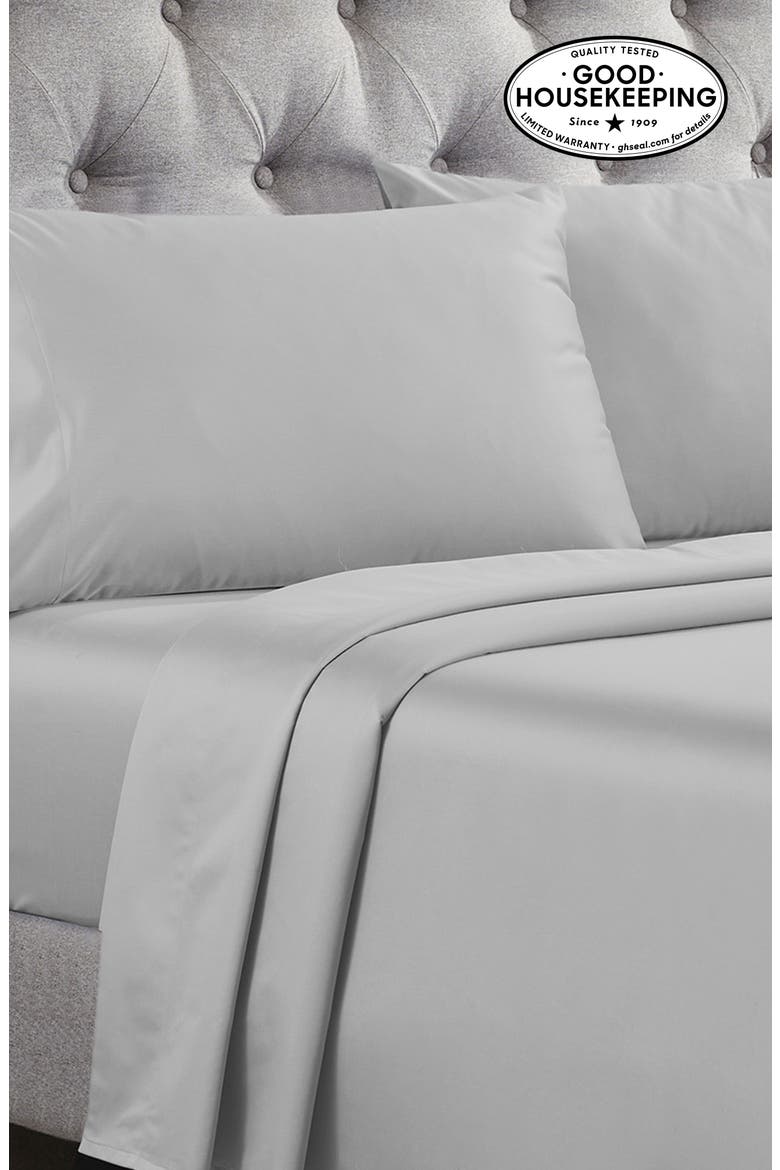 Set of 2 Pillowcases - Signature Comfort 100% Egyptian Cotton Sateen, Alternate, color, Light Grey