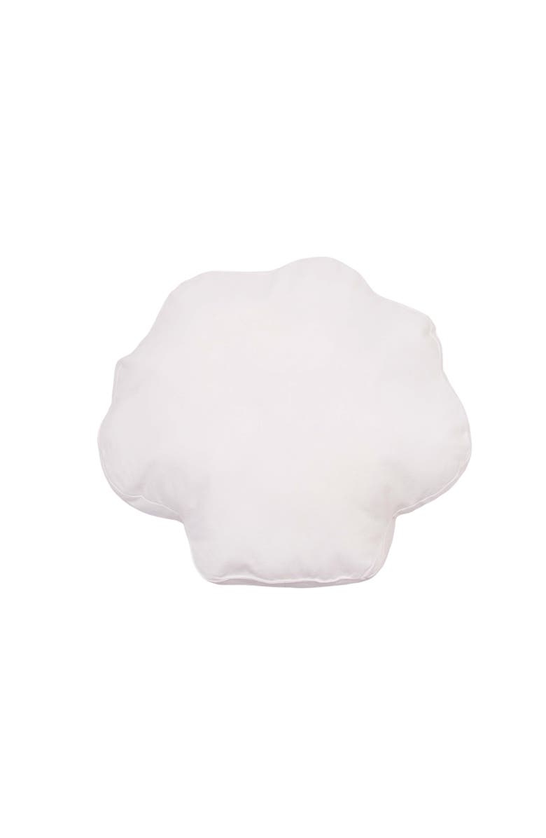 C&F Home Chinoiserie Shell Graphic Print Embellished Woven Shaped Throw Pillow, 17" x 19", Alternate, color, Blue