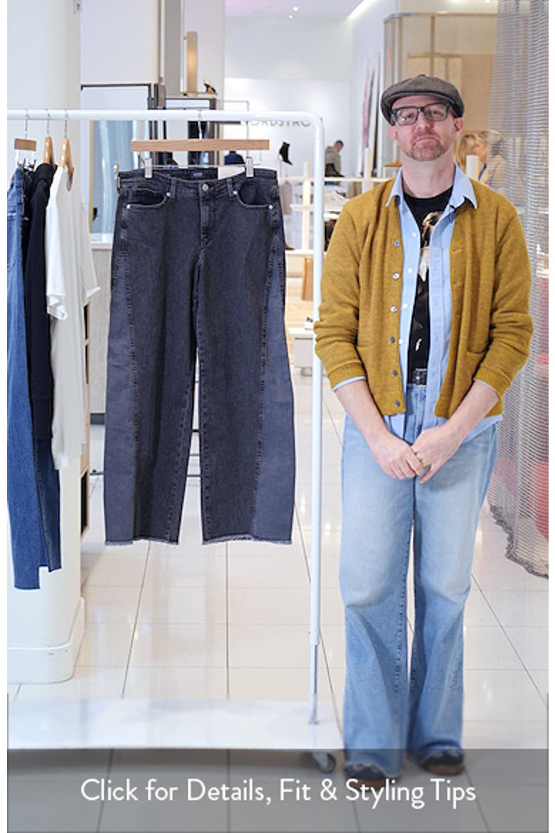 Teresa Two-Tone Frayed Hem Wide Leg Jeans video