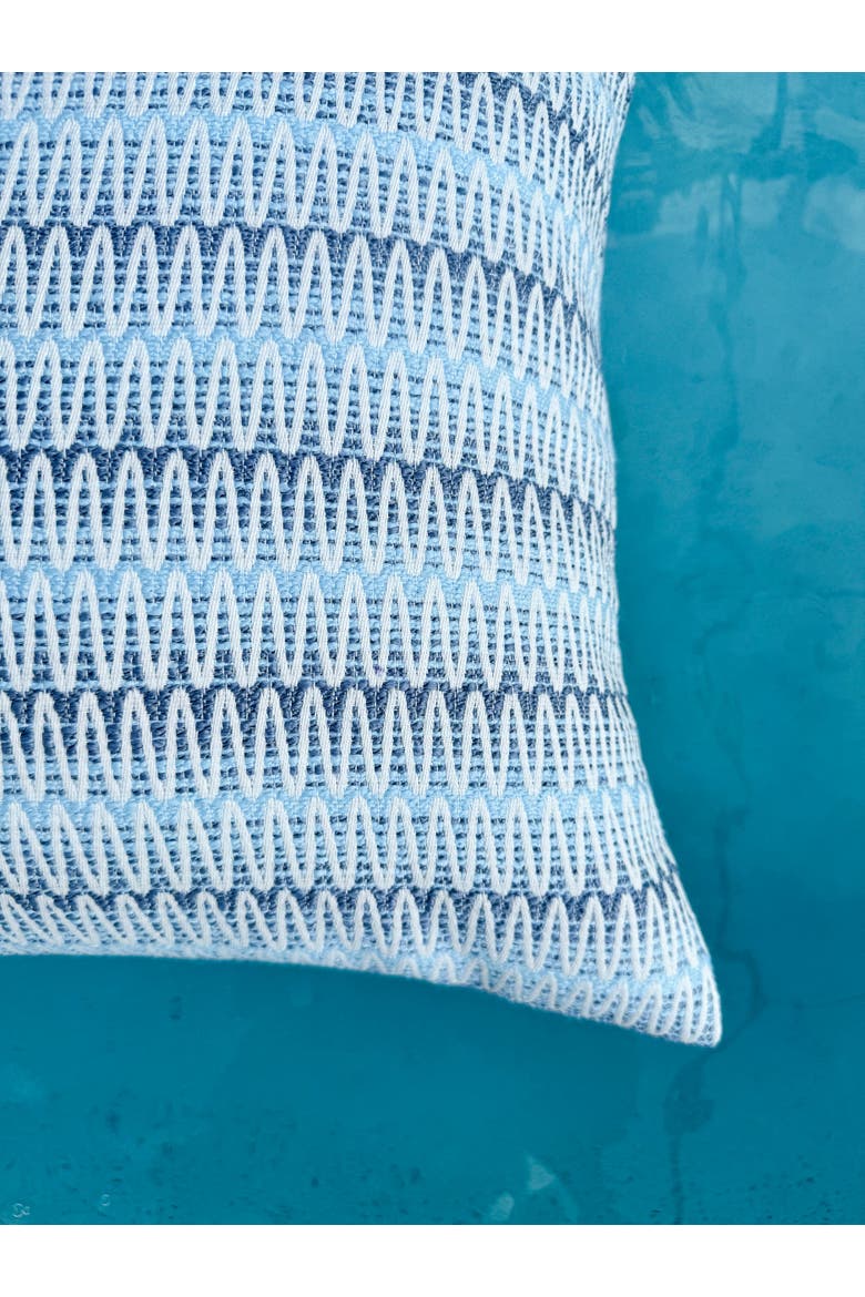 Summer Twist Indoor Outdoor Pillow, Alternate, color, Blue