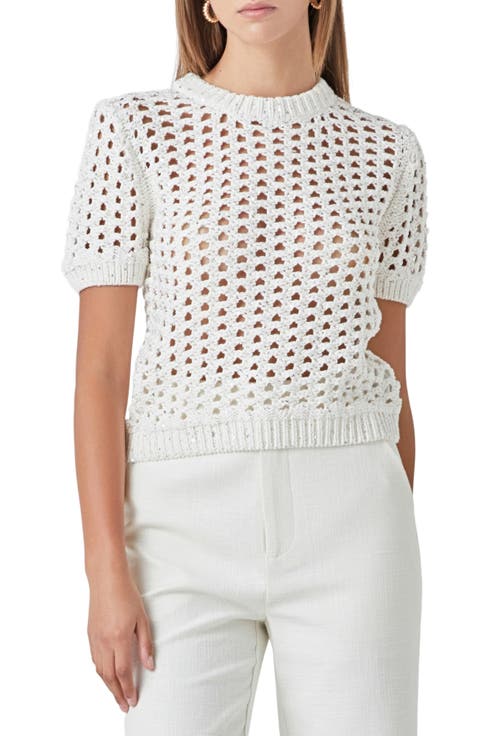 Sequin Open Stitch Sweater