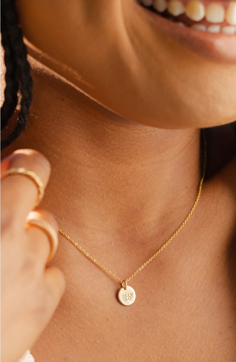 MADE BY MARY March Birth Flower Necklace, Alternate, color, Silver