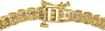 14K Gold Vermeil Diamond Tennis Bracelet - 0.14 ctw.