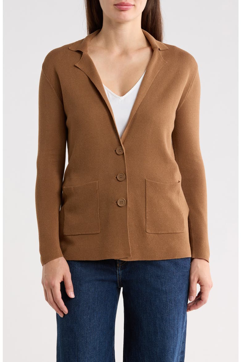 Boyfriend Cardigan Sweater, Main, color, MOCHA