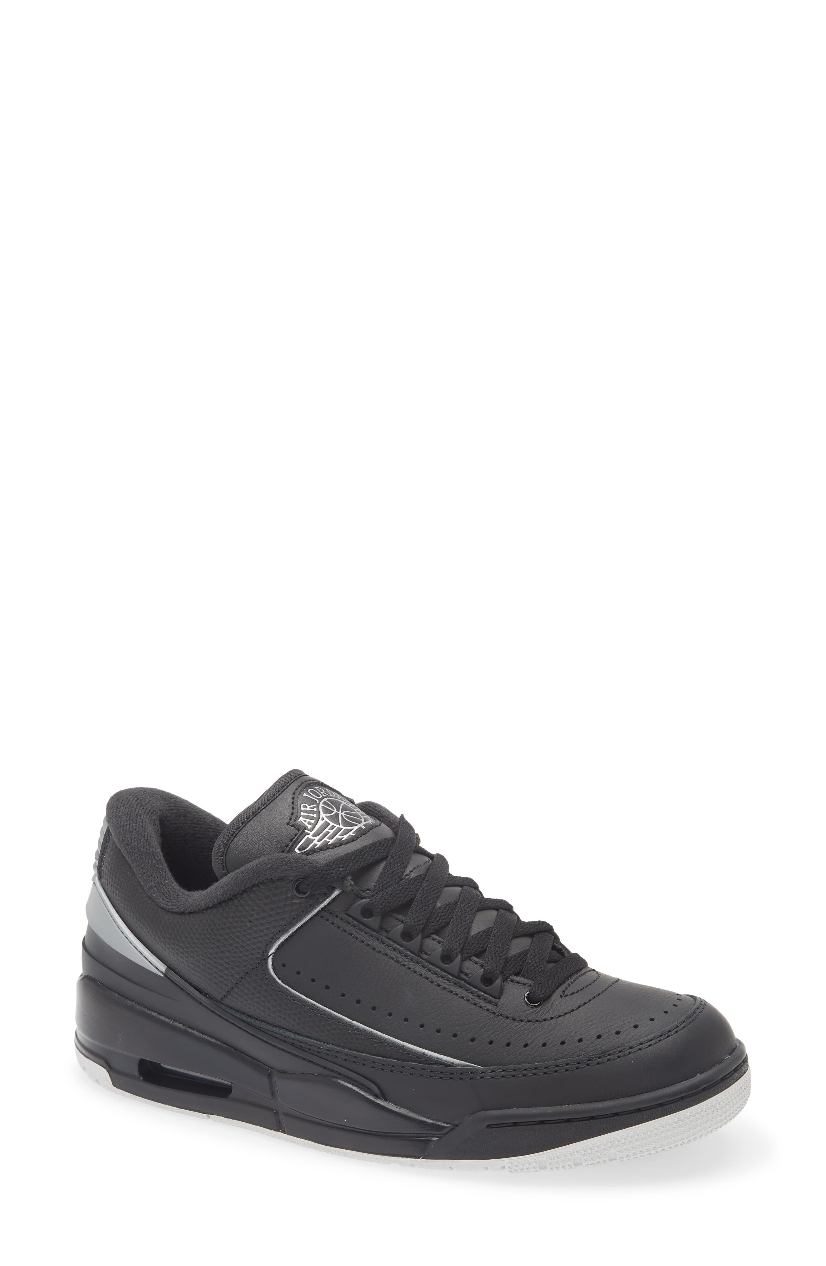 Jordan 2/3 Sneaker in Black/Metallic Silver 