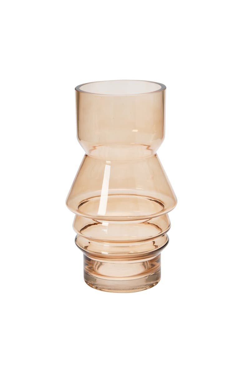 Storied Home Decorative Glass Vase, Main, color, Brown