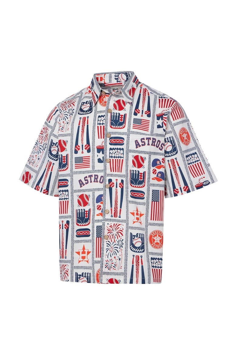 Men's Reyn Spooner White Houston Astros Americana Button-Up Shirt, Alternate, color, White