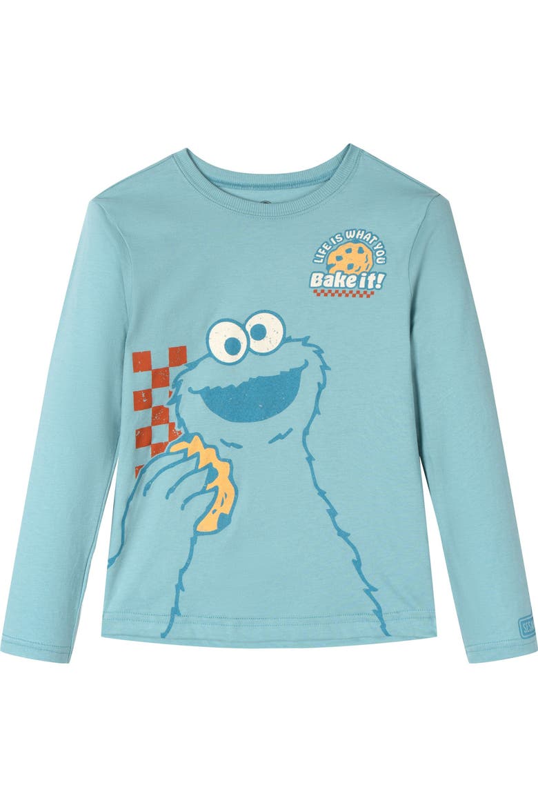 2-Pack Long Sleeve Graphic T-Shirts, Alternate, color, Cream Navy Light Blue