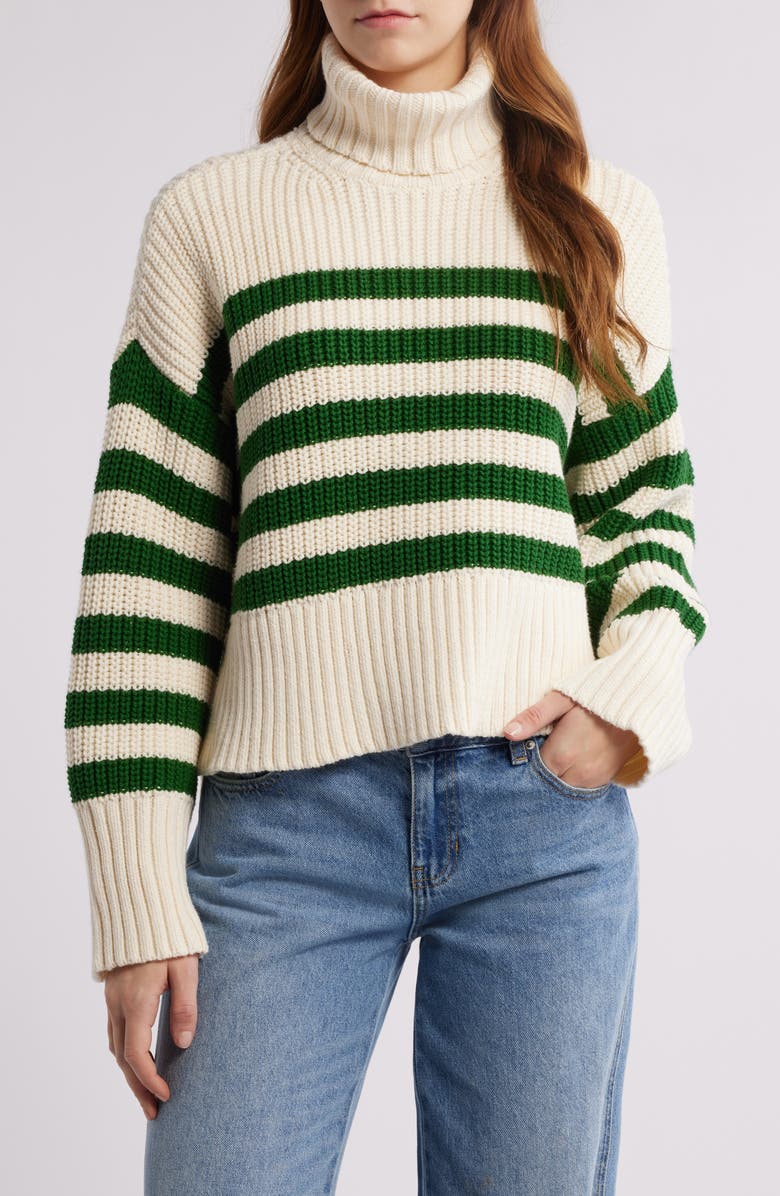 Madewell Wide Rib Turtleneck Sweater, Main, color, 