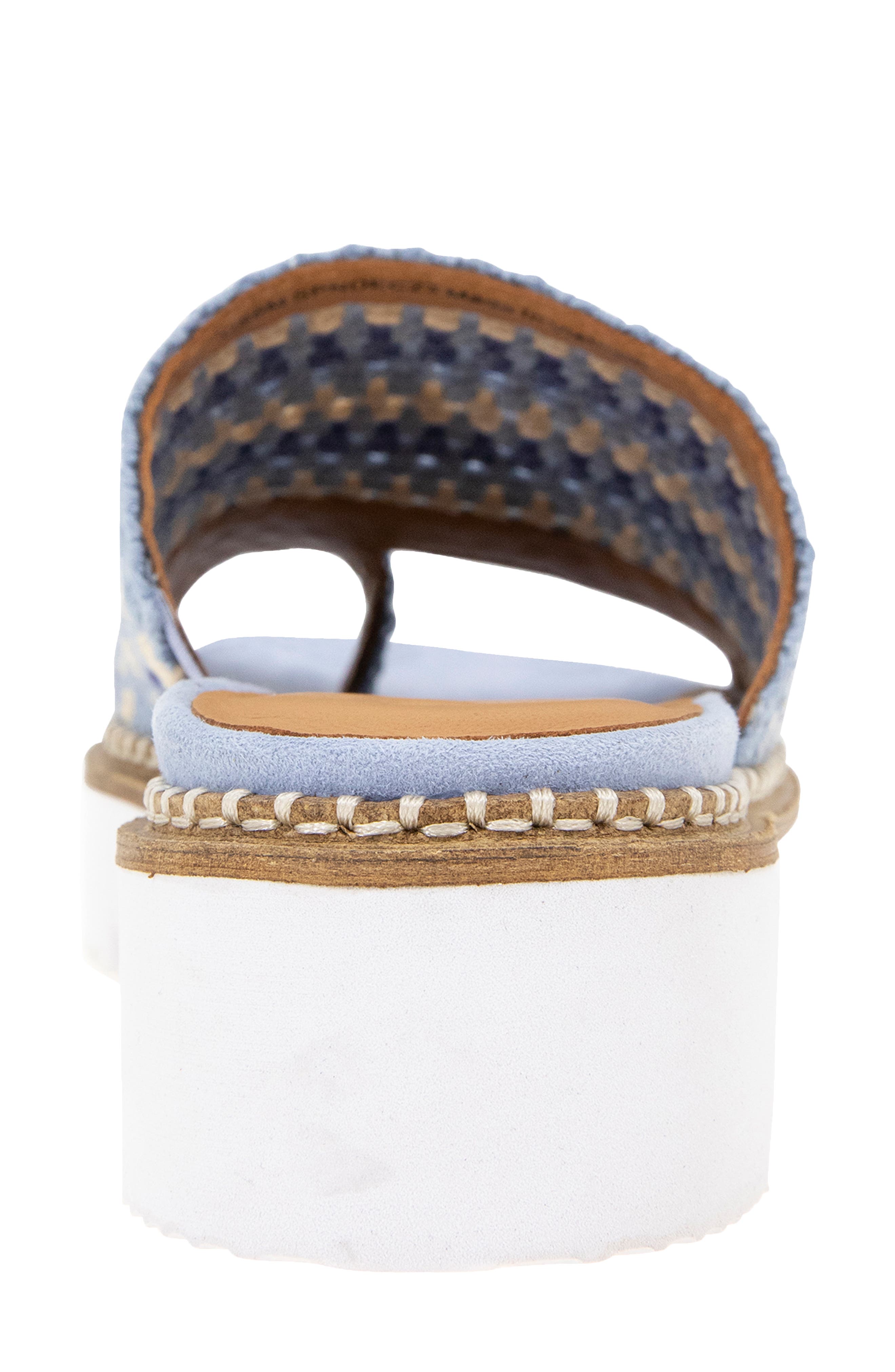 Lavern Platform Slide Sandal, Alternate, color, BLUE MULTI FABRIC