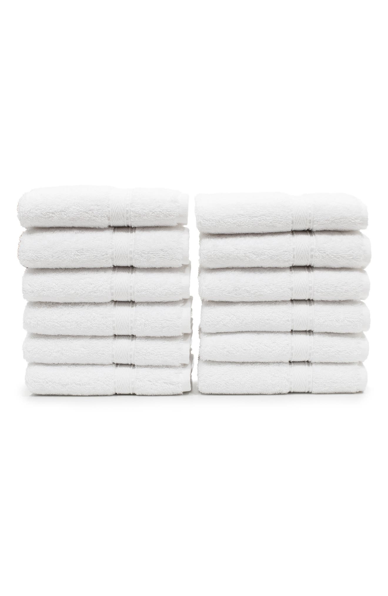 Linum Home Textiles 100% Turkish Cotton Sinemis Terry Washcloths - Set of 6 or 12