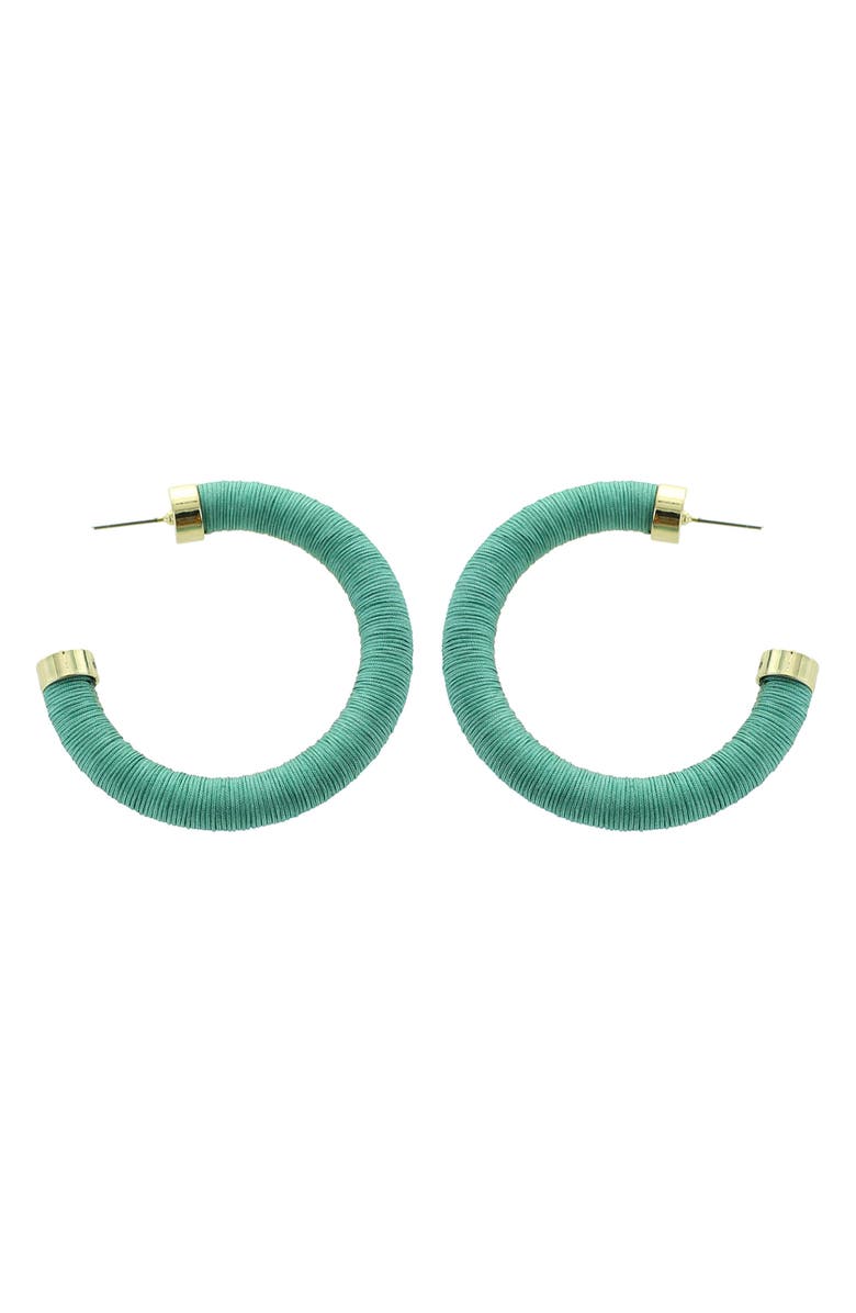 Panacea Wrapped Tube Hoop Earrings, Main, color, 