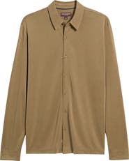 Johnston & Murphy Vintage Wash Bird's Eye Button-Up Shirt