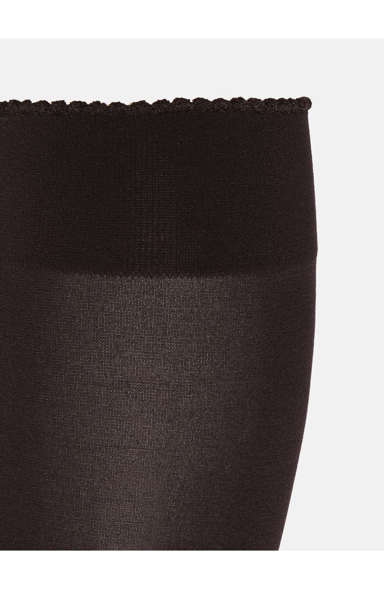 Wolford Velvet De Luxe Knee High Socks, Alternate, color, Nearly Black