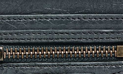 Balenciaga Le City Crackled Leather Card Case In Brown