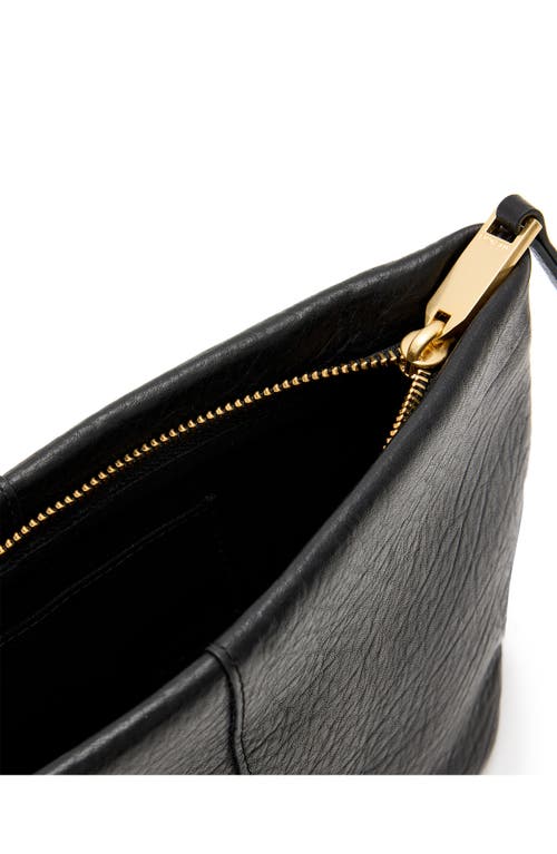 Shop Allsaints Hex Grained Leather East/west Pouch In Black