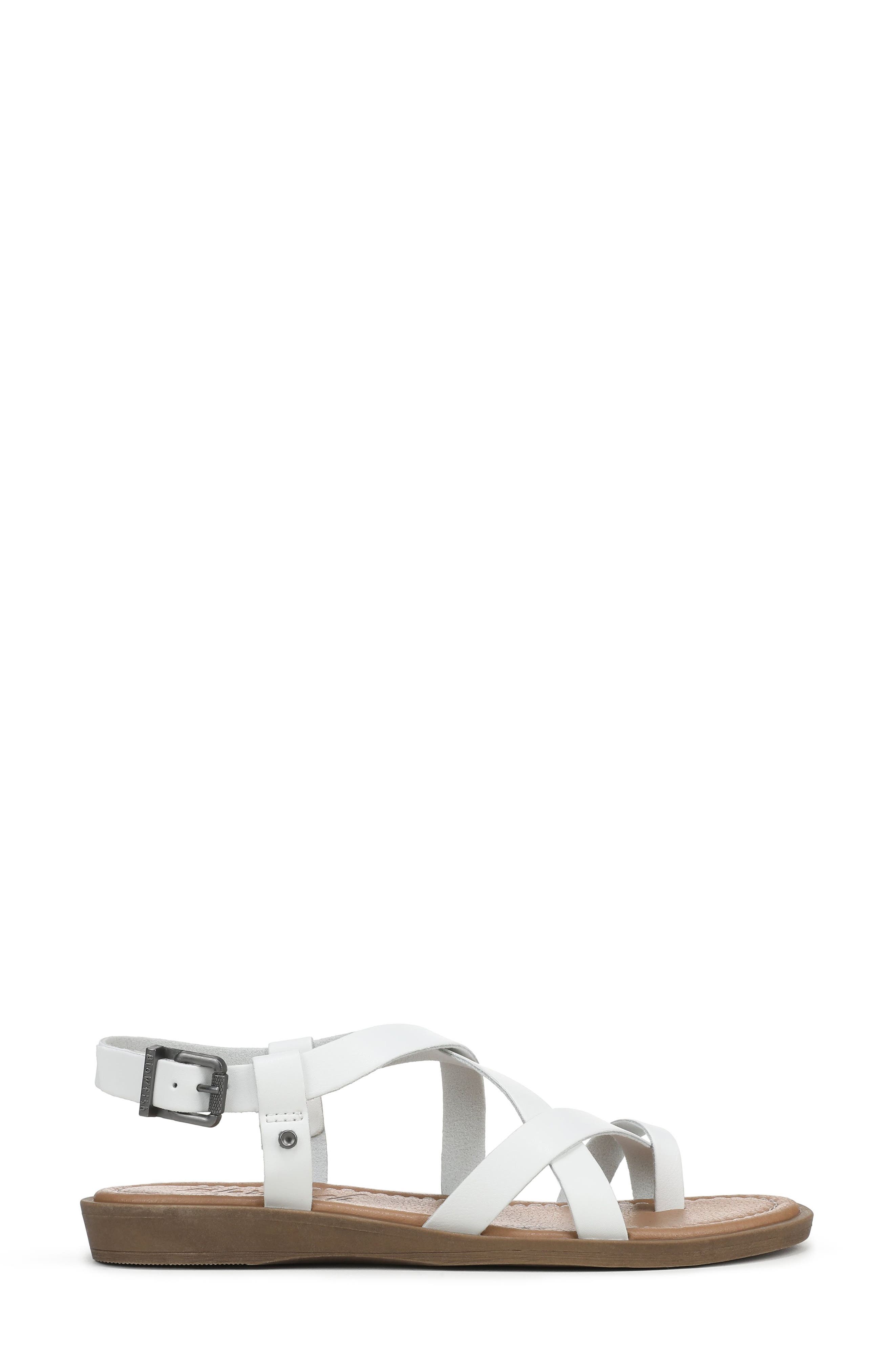 Blowfish Malibu Devon 3 Sandal, Alternate, color, White Faux Leather