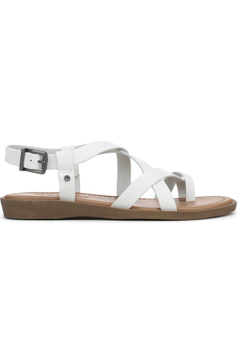 Blowfish Malibu Devon 3 Sandal, Alternate, color, White Faux Leather