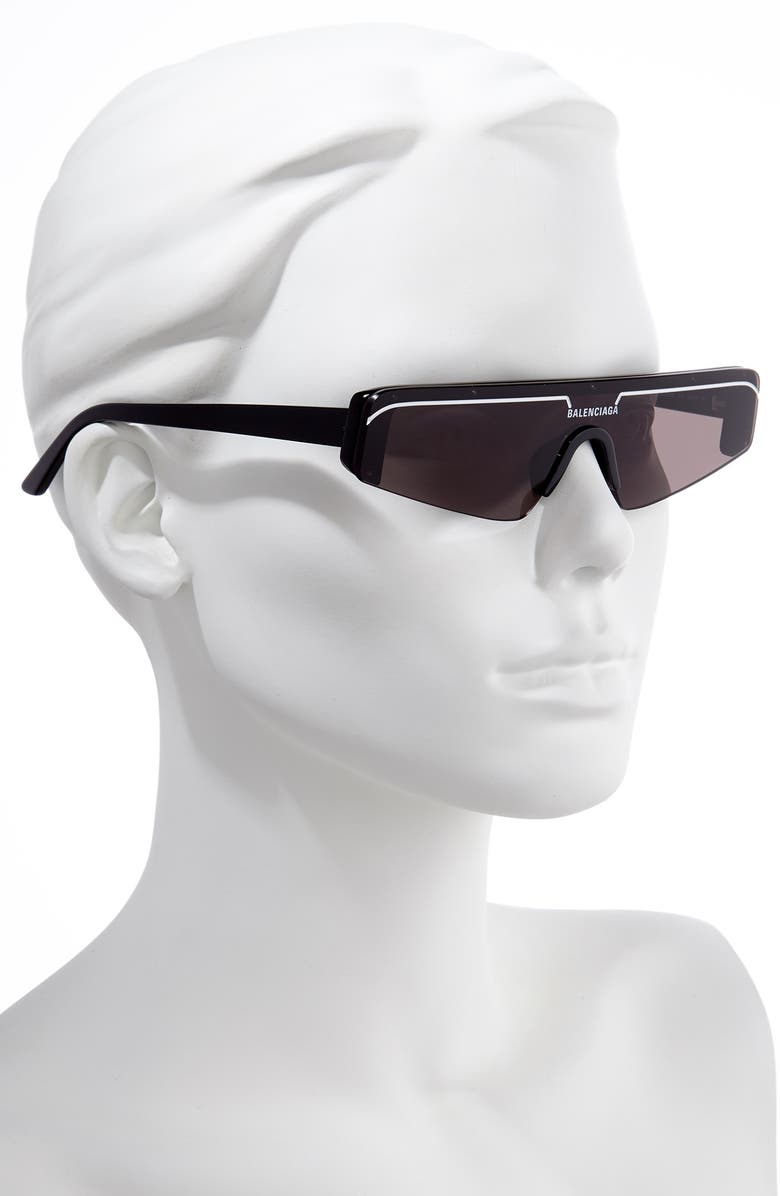 Balenciaga 99mm Shield Sunglasses, Alternate, color, 