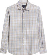 Scott Barber Canclini Regular Fit Plaid Cotton Poplin Button-Up Shirt