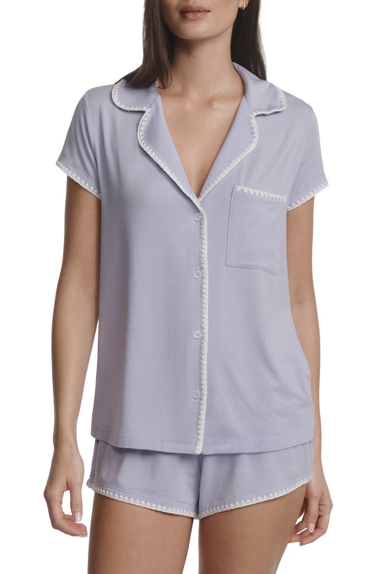 Frida Short Pajamas, Main, color, LAVENDER DUSK/IVORY