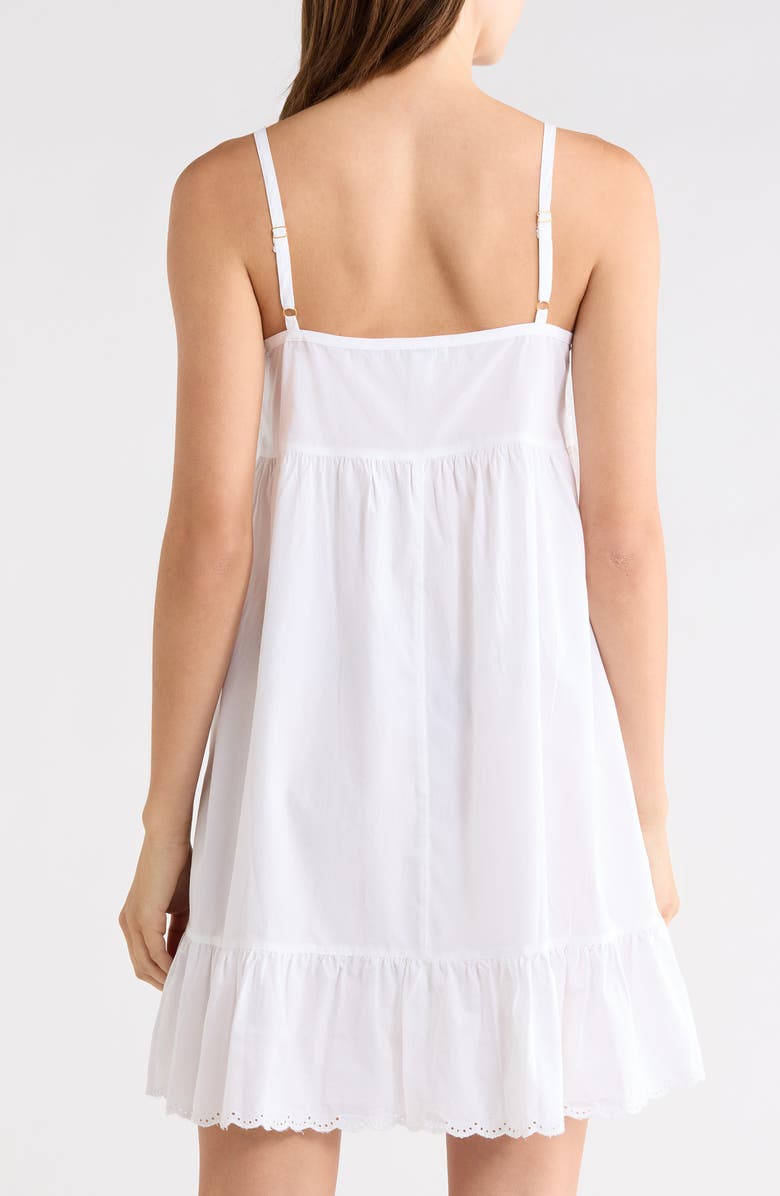 Nordstrom Eyelet Detail Cotton Nightgown, Alternate, color, White