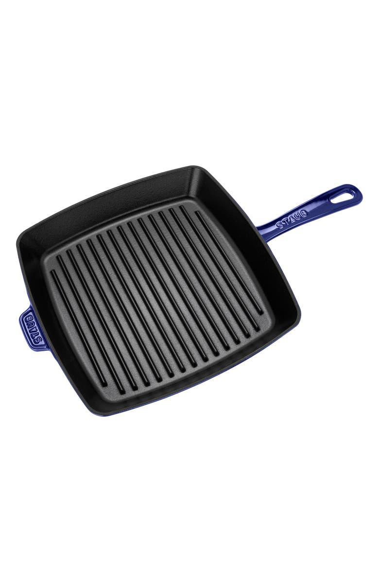 Staub 12-Inch Enameled Cast Iron Grill Pan, Alternate, color, Dark Blue