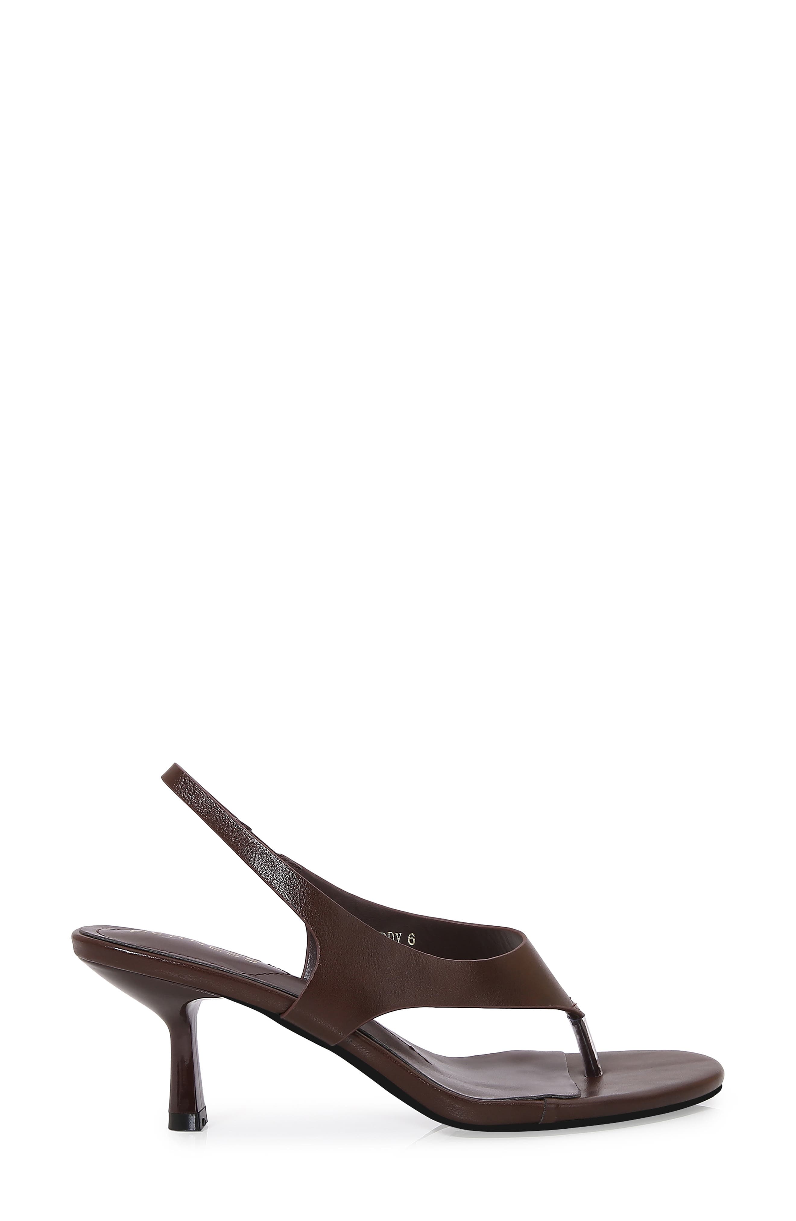 Freddy Kitten Heel Thong Sandal, Alternate, color, COFFEE