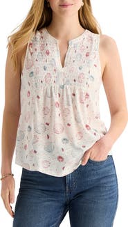 Lucky Brand Fireworks Smocked Tank