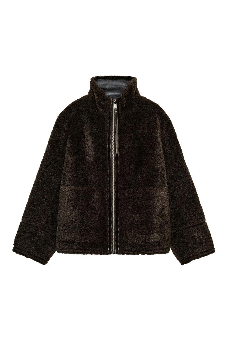 Jinni Faux Fur Jacket, Alternate, color, BROWN