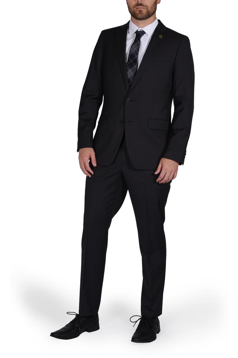 Slim Fit Wool Blend Suit, Main, color, CHARCOAL